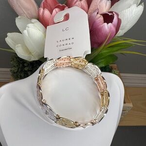 LC Lauren Conrad Stretchy 3-tone bracelet